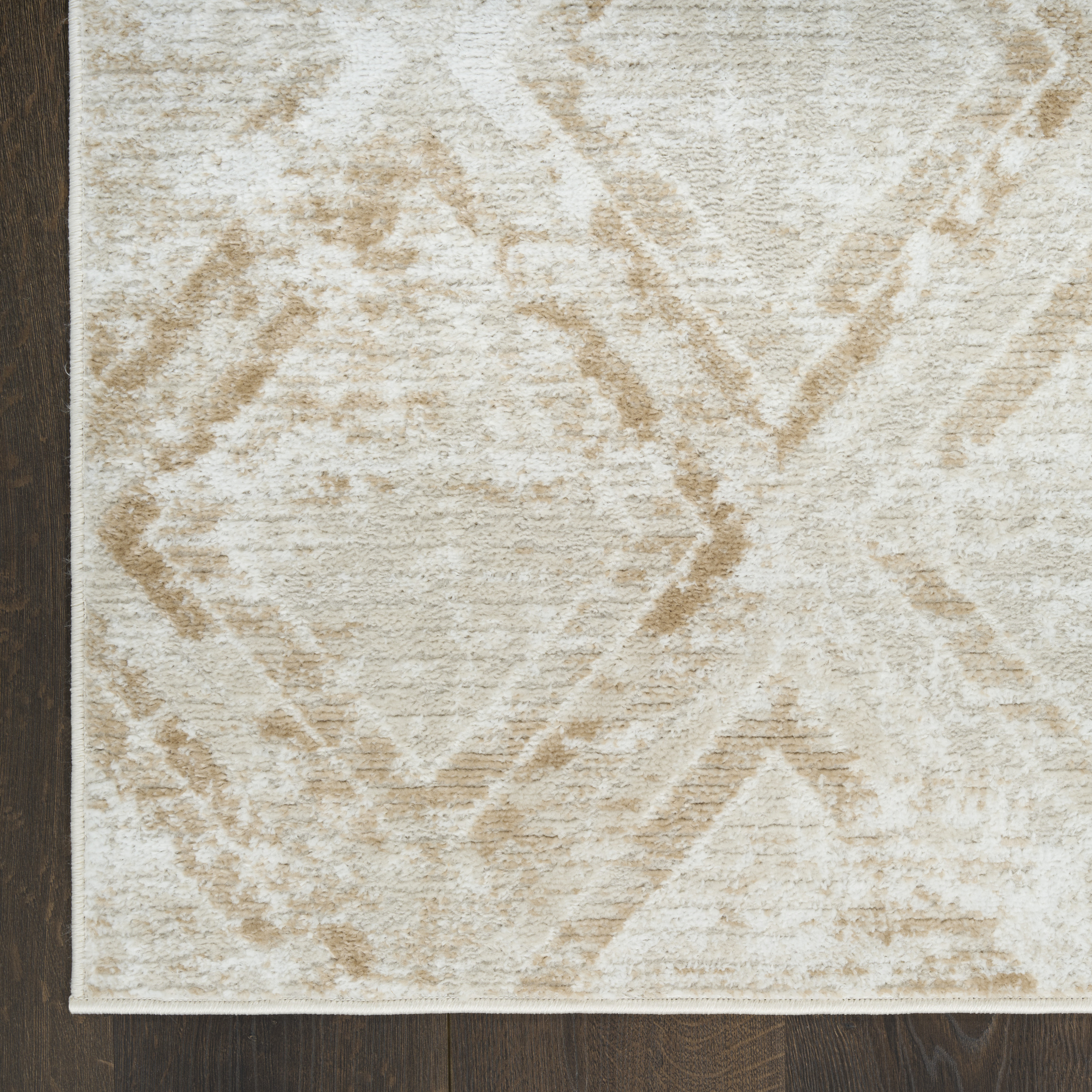 Nourison Dekor 2' x 4' Ivory Beige Modern Indoor Rug
