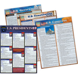 Laminated Study Guide, History Bundle, Set of 4