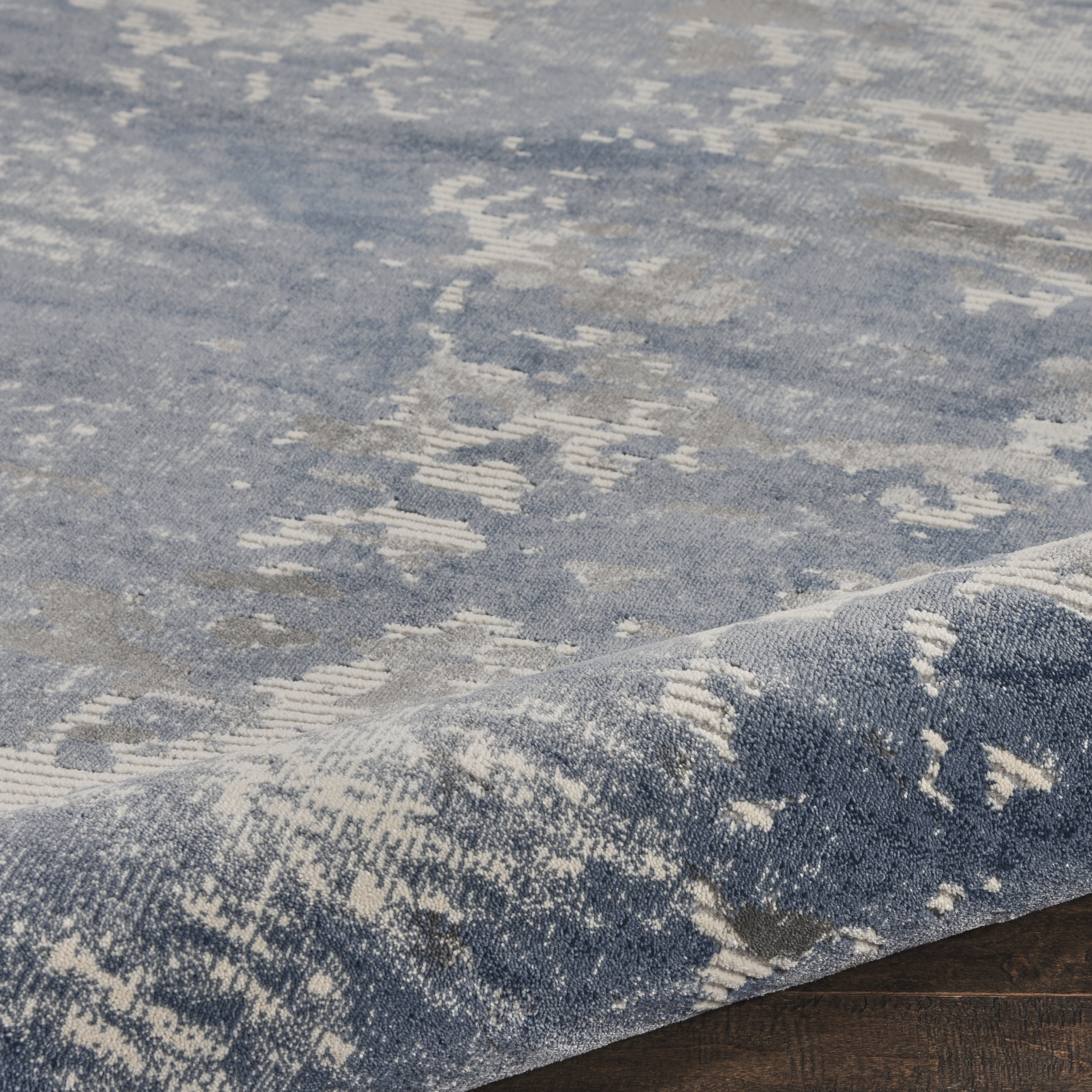 Nourison Rustic Textures 7'10" x 10'6" Grey Blue Modern Indoor Rug