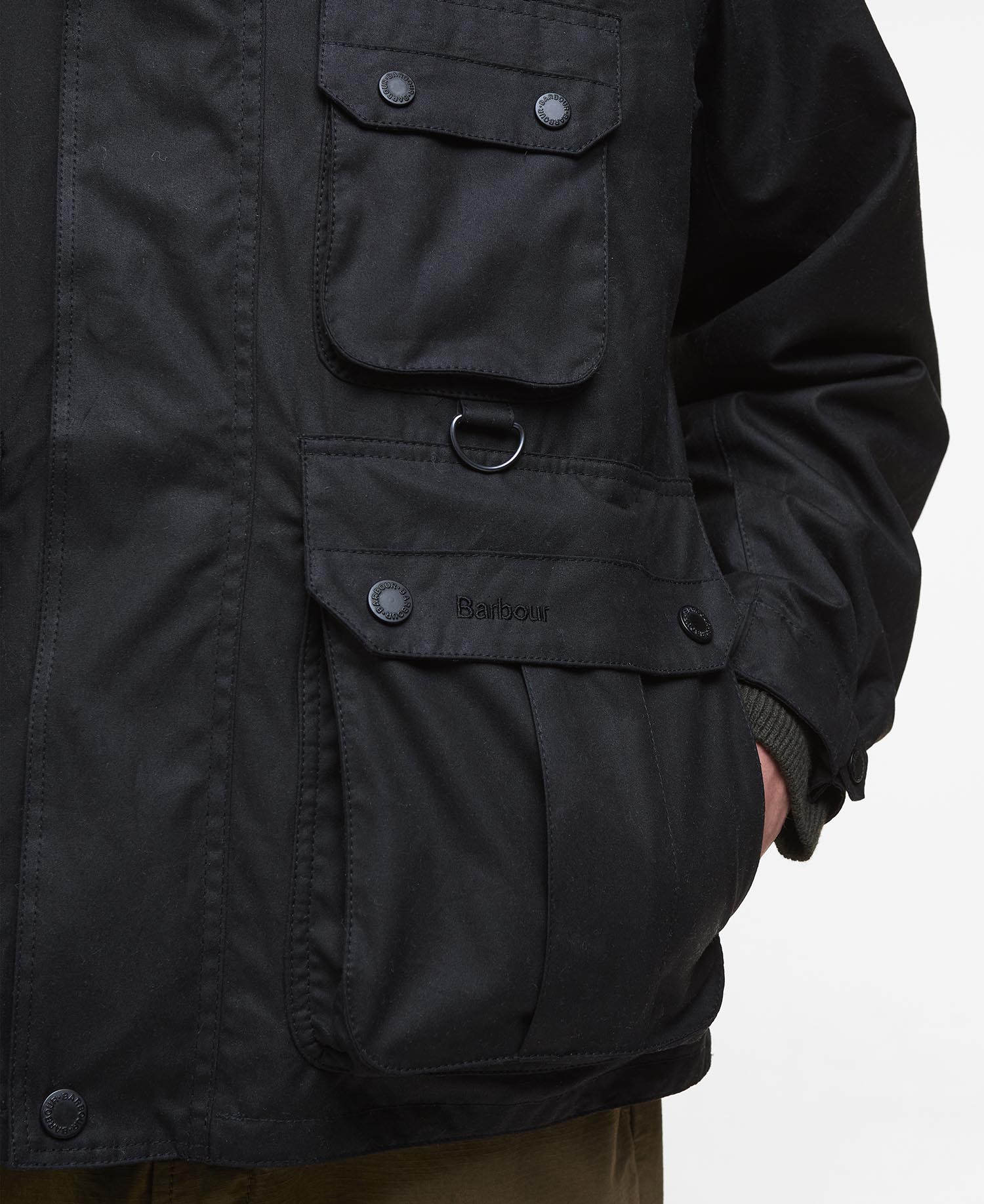 Re-Engineered Utility Bedale Waxed Jacket image number 5