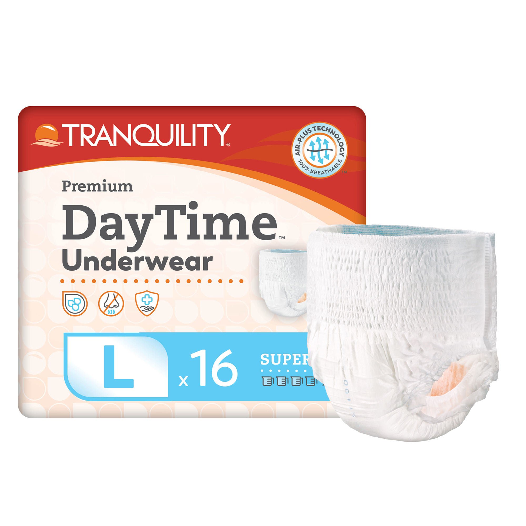 Tranquility Premium DayTime Disposable Absorbent Underwear, Large