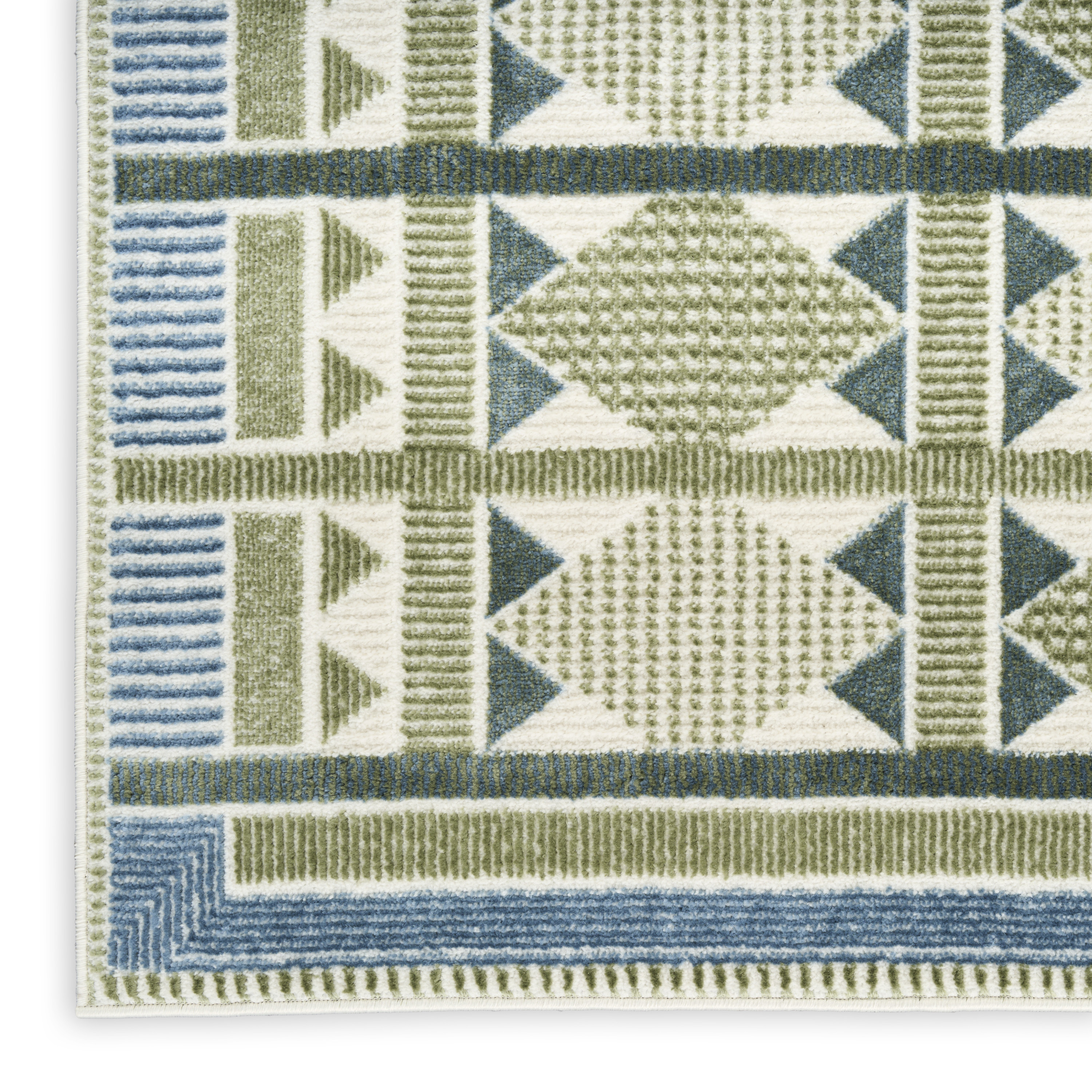 Nourison Nordic 4' x 6' Green Blue Modern Indoor Rug