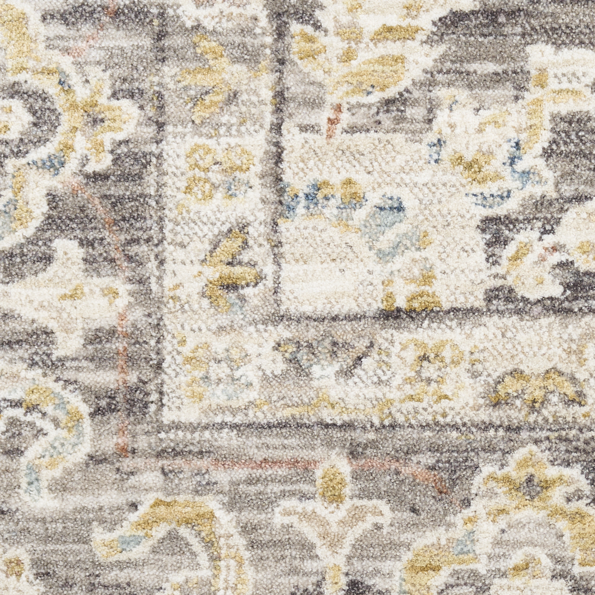 Nourison Antique Fusion 3'11" x 5'10" Ivory Charcoal Vintage Indoor Rug