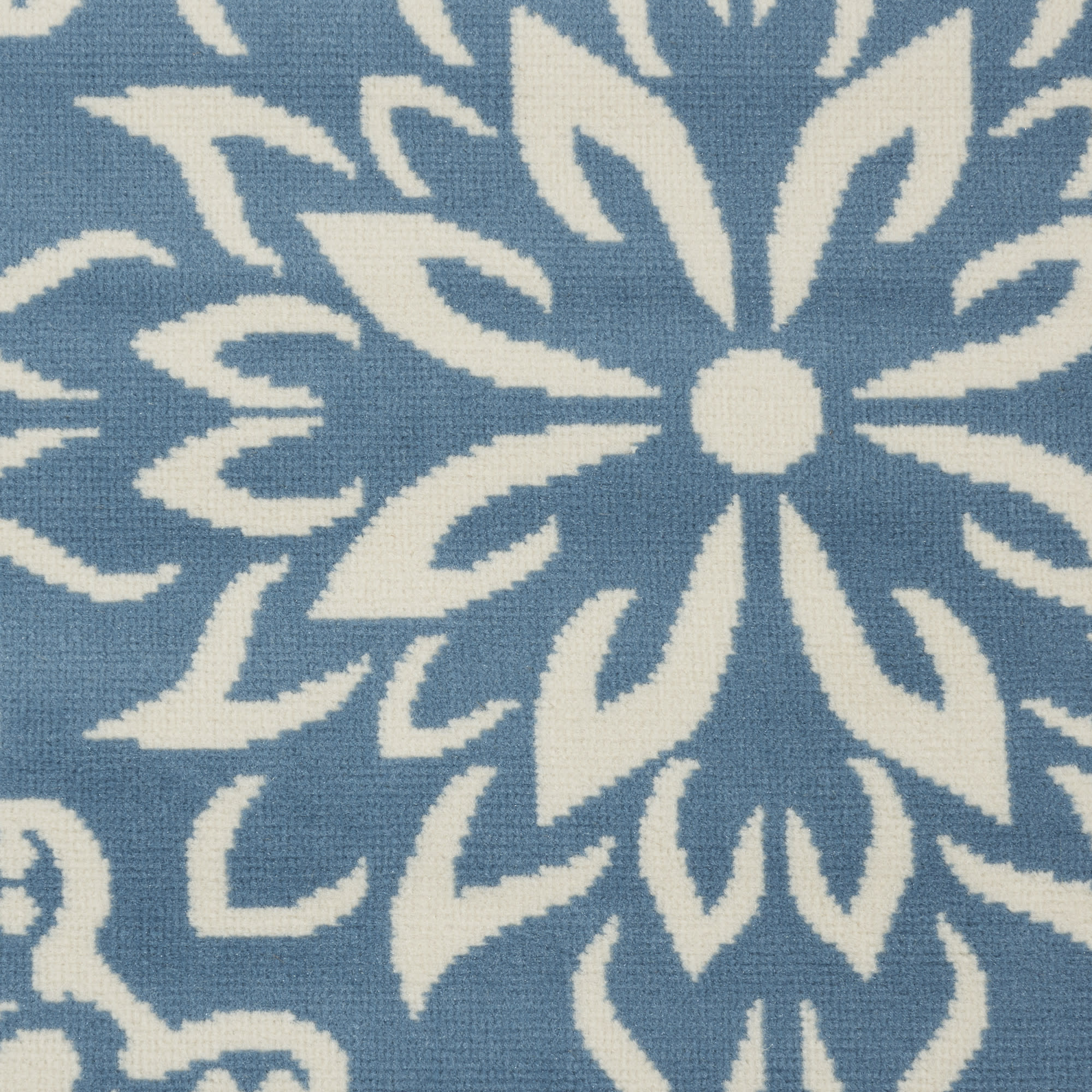 Nourison Jubilant 7'10" x 9'10" Ivory Blue Farmhouse Indoor Rug
