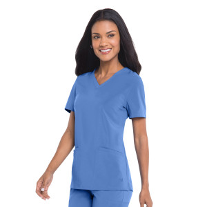 Urbane Performance Scrub Top for Women: 3 Pocket, Modern Tailored Fit, Extreme Stretch, Moisture Wicking, Medical Scrubs 9015-