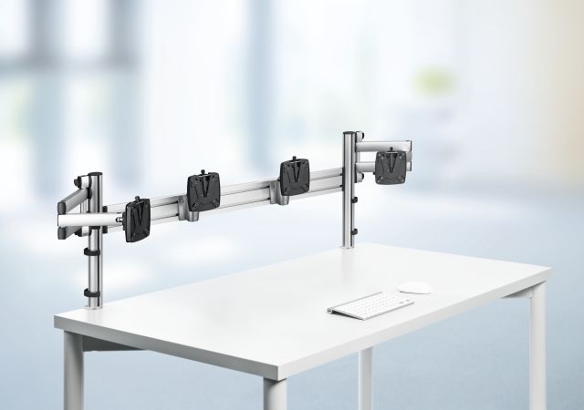 Elevating your monitors creates more useable deck space.