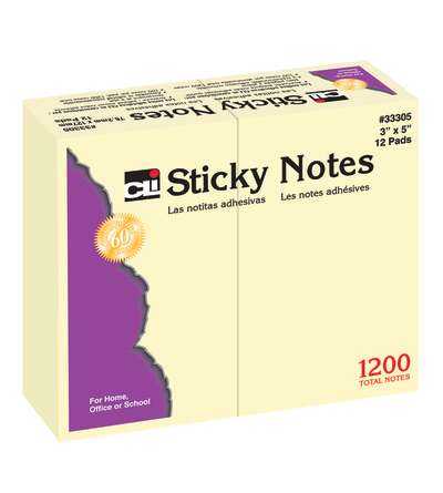 Sticky Notes, 3" x 5" Plain
