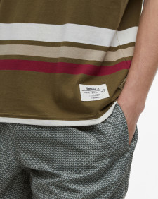 Golborne Striped T-Shirt Light Sage