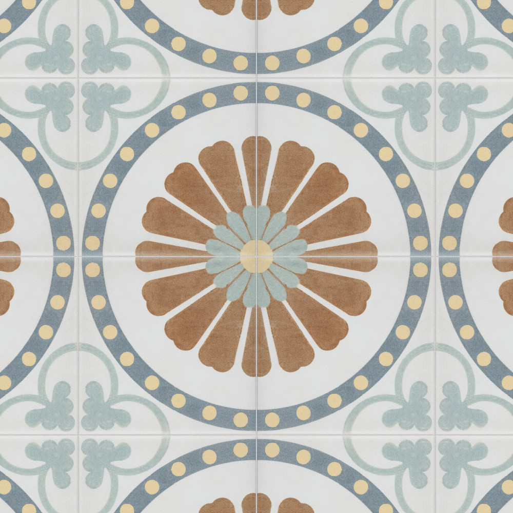 Revival Mini Ring 3-7/8 in. x 3-7/8 in. Ceramic Floor and Wall Tile