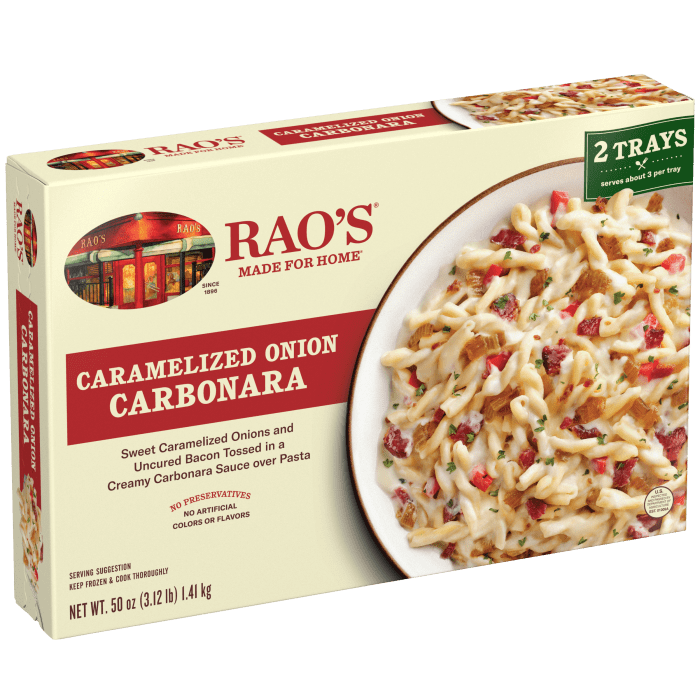 Caramelized Onion Carbonara Frozen Meal, 50 oz - Left angle Image