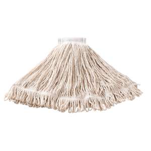 Rubbermaid Commercial, Super Stitch, Cotton Looped-End Wet Mop Head with 5" Headband, 24 oz, White