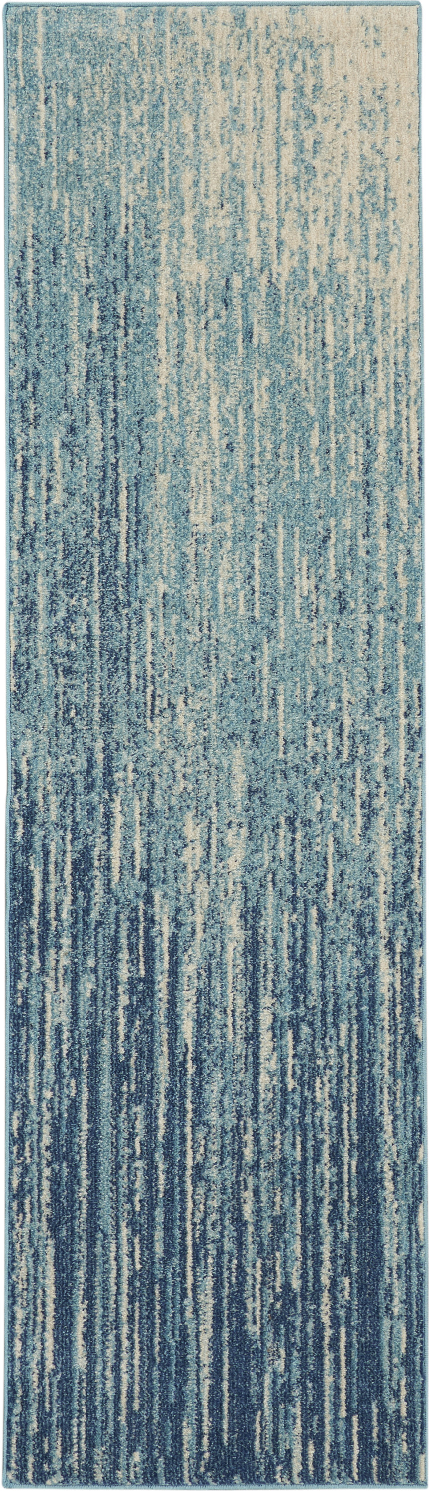 Nourison Passion 1'10" x 6' Navy/Light Blue Modern Indoor Rug