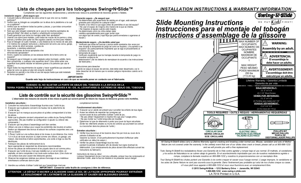 SwingNSlide 5 Foot Alpine Wave Slide with Lifetime Warranty, Green
