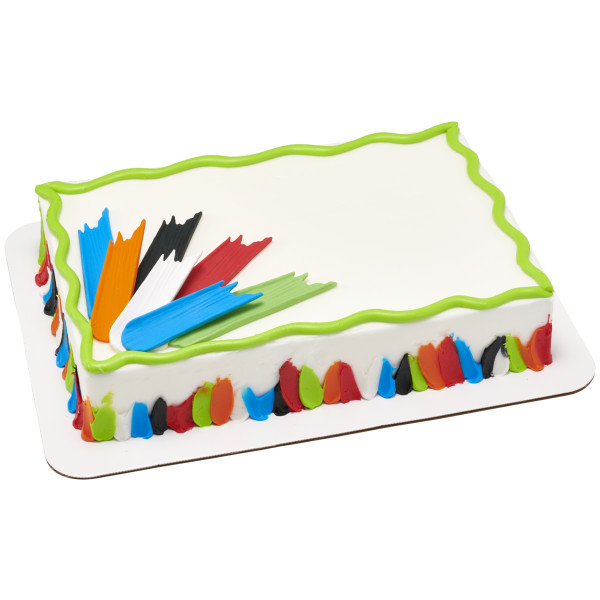 Primary Brushstrokes Sweet Décor® Edible Decorations