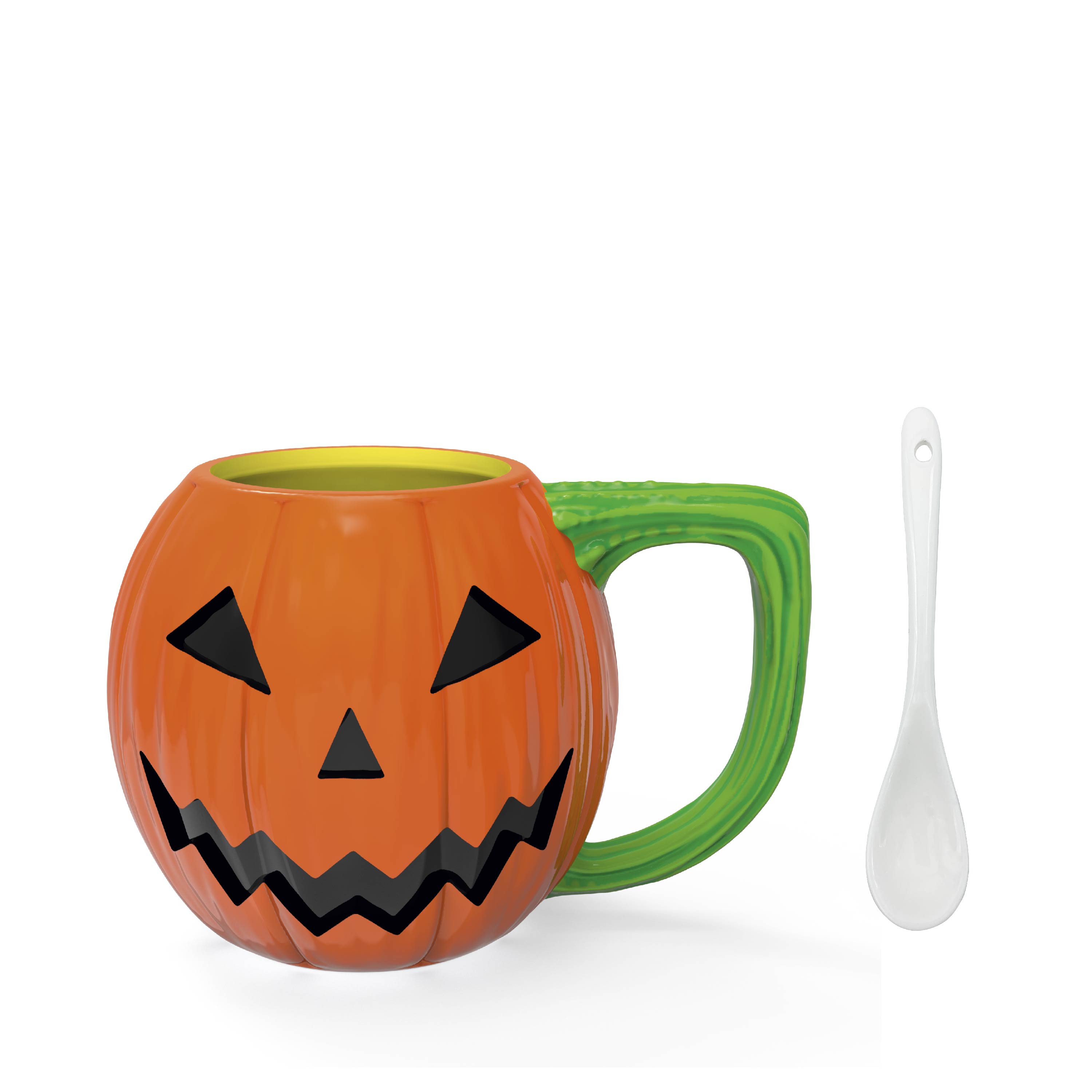 Halloween 15 ounce Coffee Mug and Spoon, Jack O’ Lantern