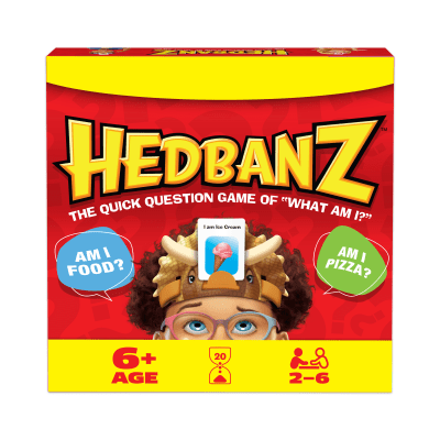 Spin Master Games, Hedbanz 2023 Edition with New Cards, Picture Guessing Board Game, for Family & Kids, 2-6 Players, for Ages 6 & Up