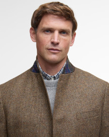 Blazer con motivo a spina di pesce Firth Moons Brown