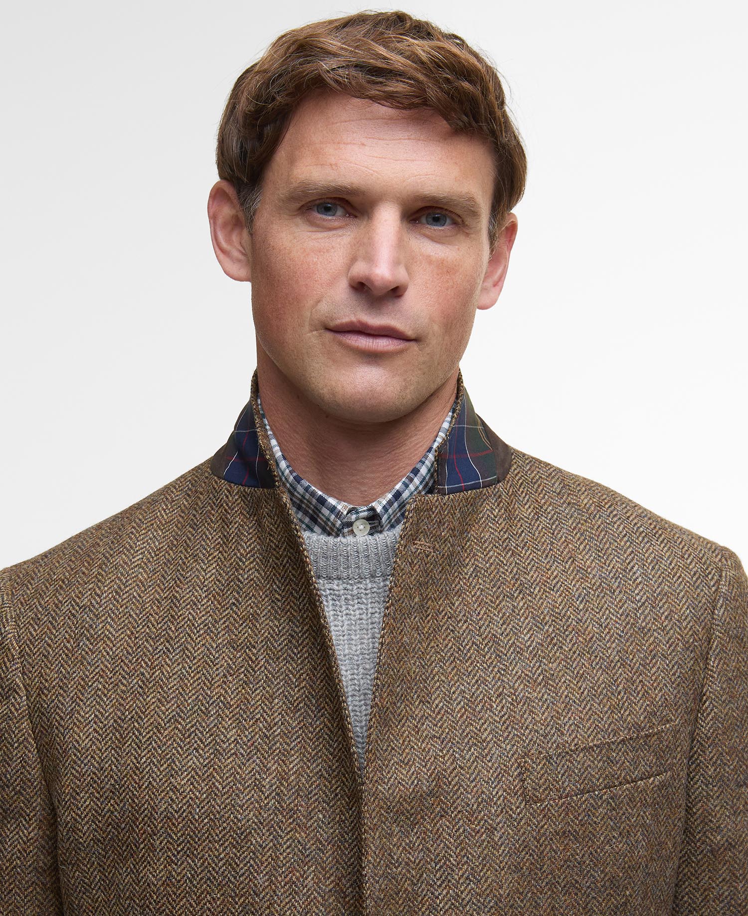 Blazer con motivo a spina di pesce Firth Moons image number 3
