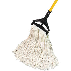 Hillyard, Starline, Cotton Cut-End Wet Mop Head with 1.25" Headband, #16, Natural