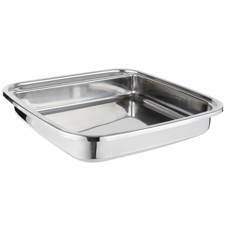 6-quart replacement stainless steel food pan for Intrigue® square induction chafer