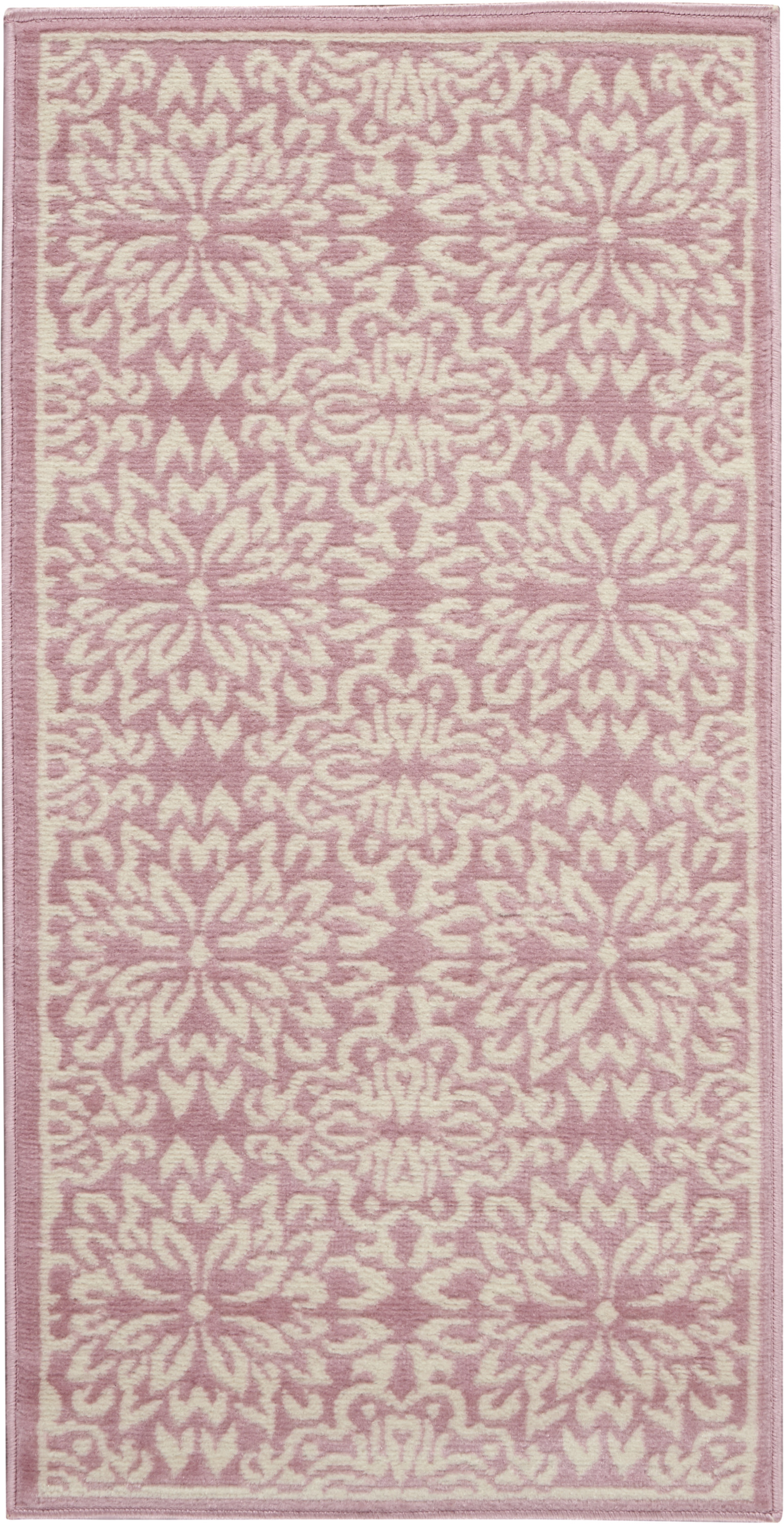 Nourison Jubilant 2' x 4' Ivory Pink Farmhouse Indoor Rug