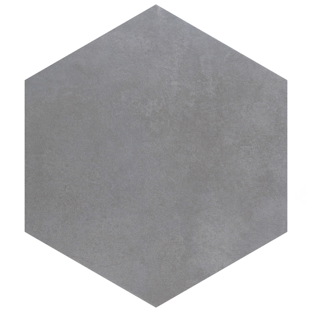 Industrial Hex Silver 8-1/2 in. x 9-7/8 in. Porcelain Floor and Wall Tile