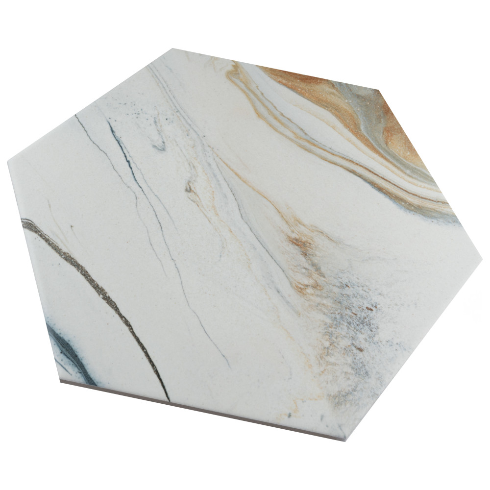 Marmaris Hex Sunset 8-5/8 in. x 9-7/8 in. Porcelain Floor and Wall Tile
