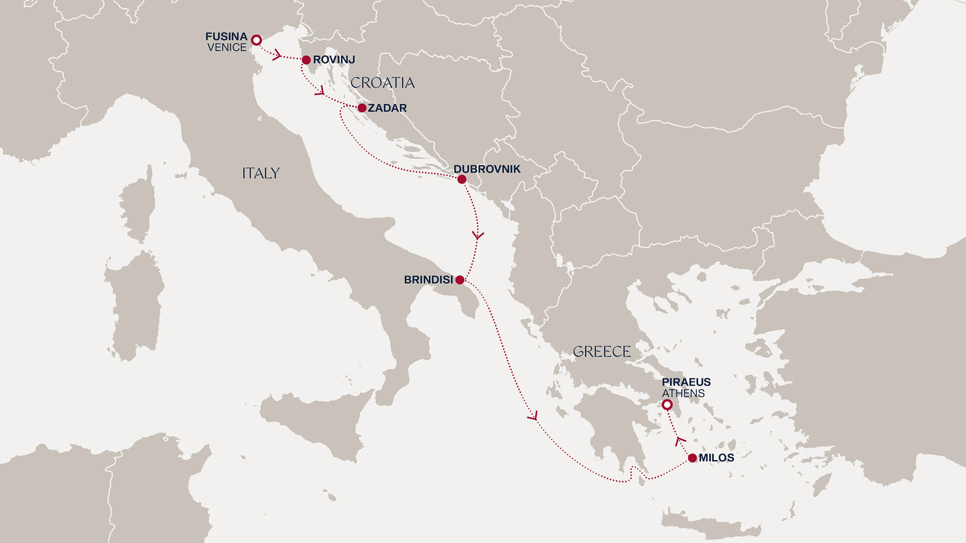 Itinerary map