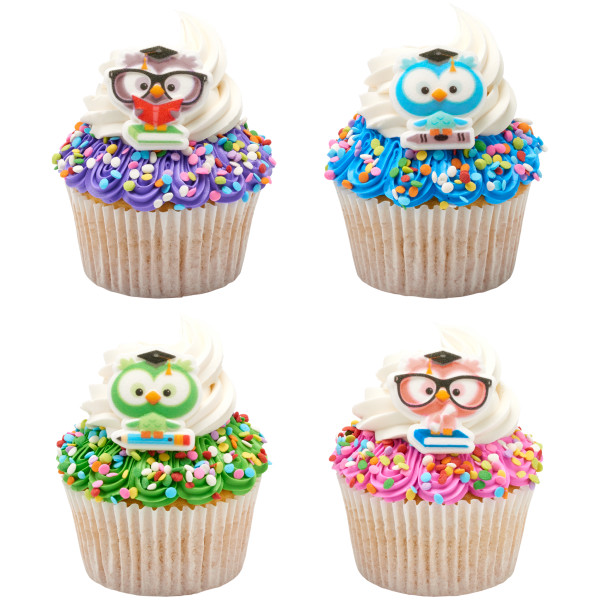 Colorful Grad Owls - Red 3 Free Dec-Ons® Decorations