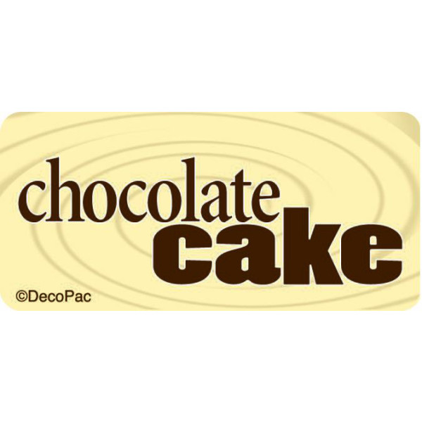 Chocolate Cake Promotional Label