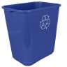 Impact, Soft-Sided Recycling Bin, 10.25 gal, Polyethylene, Blue, Rectangle, Receptacle
