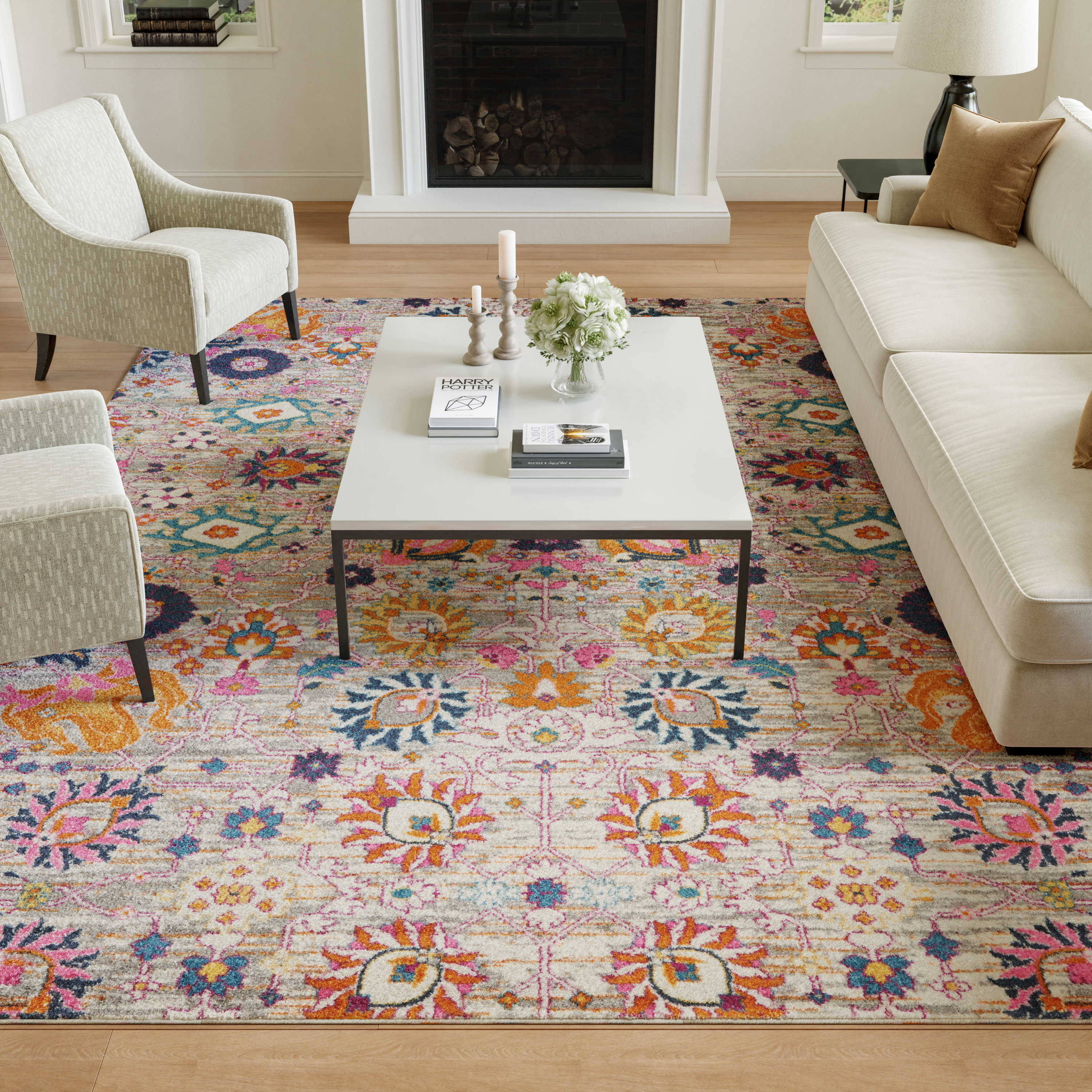 Nourison Passion 9' x 12' Silver Bohemian Indoor Rug