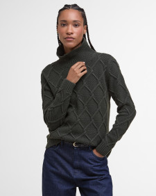 Felpa a maglia con collo arrotolato Burne 
