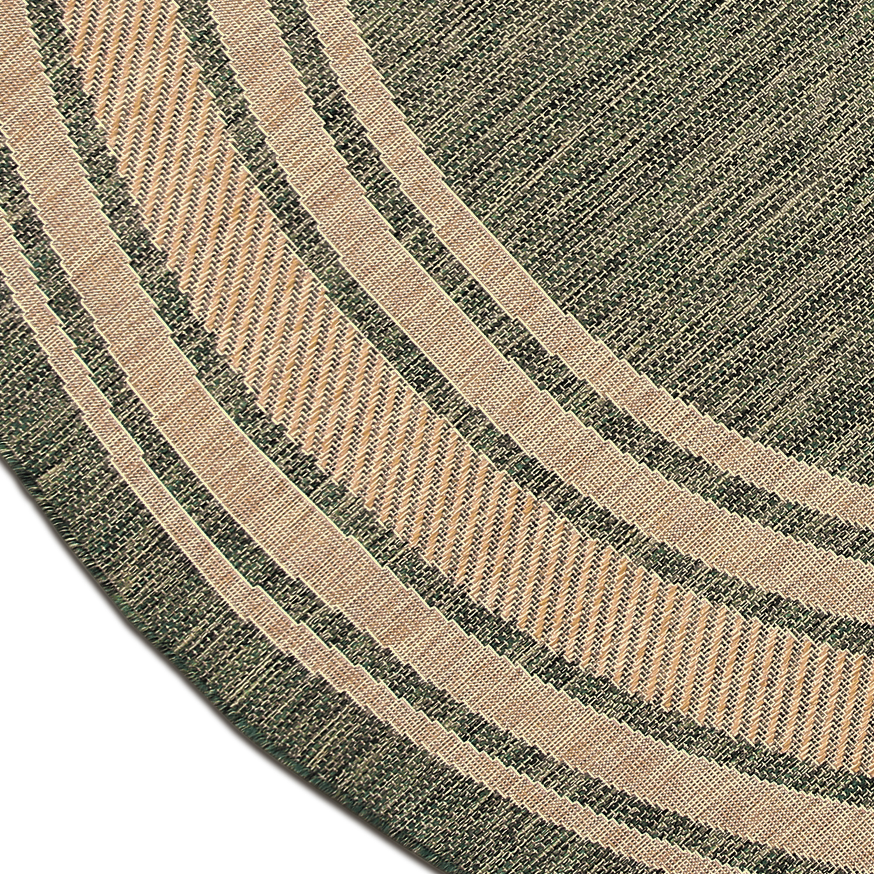 Nourison Horizon Indoor/Outdoor 5' x Round Green Modern Rug