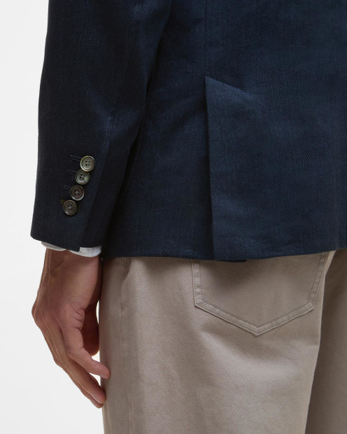 Linen Twill Blazer Classic Navy
