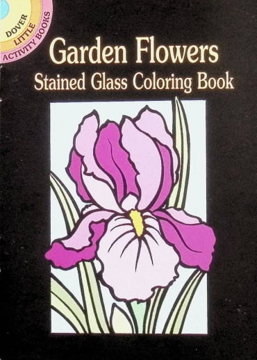 Garden Flowers Small Stained Glass Coloring Book