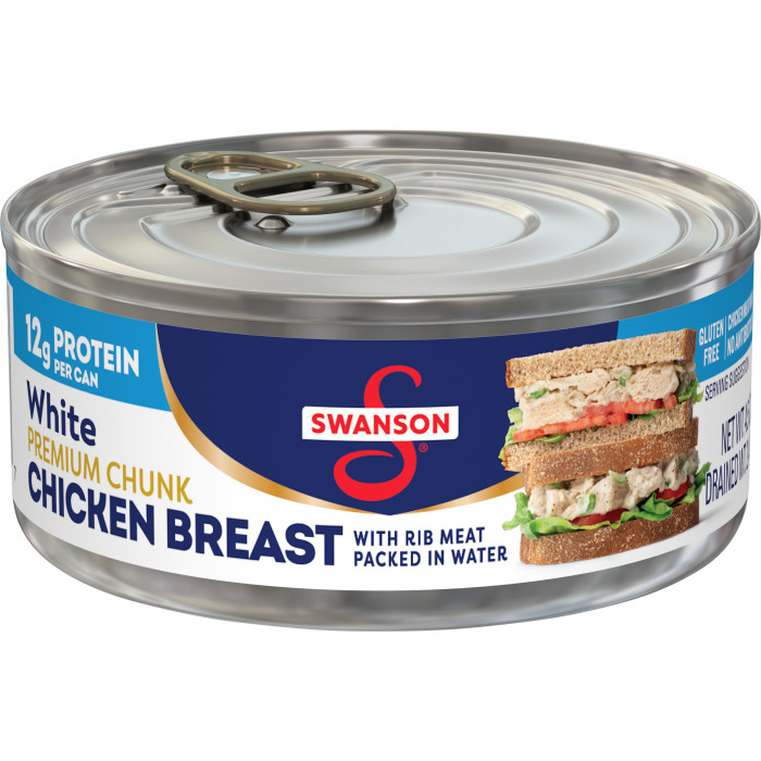 White Premium Chunk Canned Chicken Breast in Water