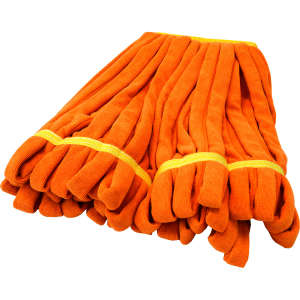 Hillyard, Trident®, Microfiber Looped-End Wet Mop Head with 5" Headband, Large, Orange