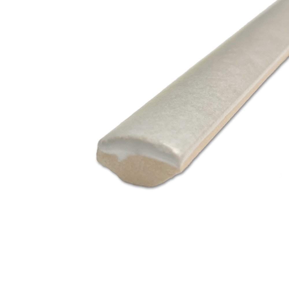Coco Demi-Bullnose Matte Amber Grey 1/2 in. x 7-7/8 in. Ceramic Wall Trim