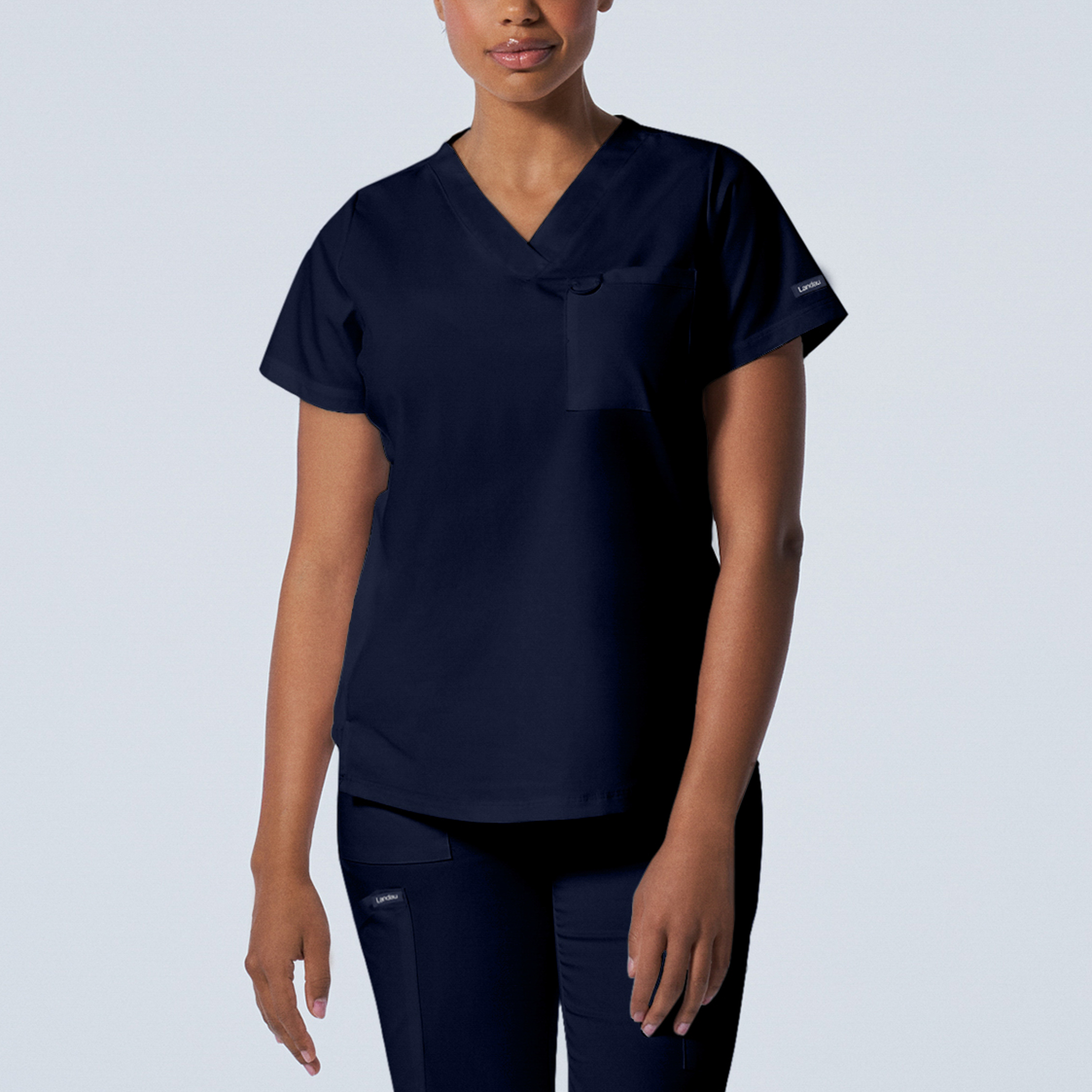 Landau ProFlex Women's 2-Pocket V-Neck Scrub Top - LT107 FREE SHIPPING! - Picture 10 of 13