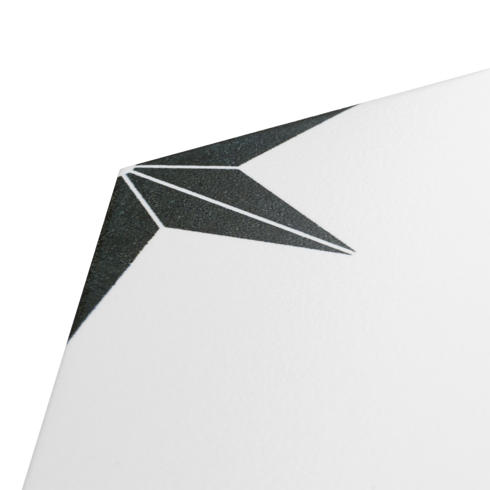 Stella Hex Nero 8-5/8 in. x 9-7/8 in. Porcelain Floor and Wall Tile