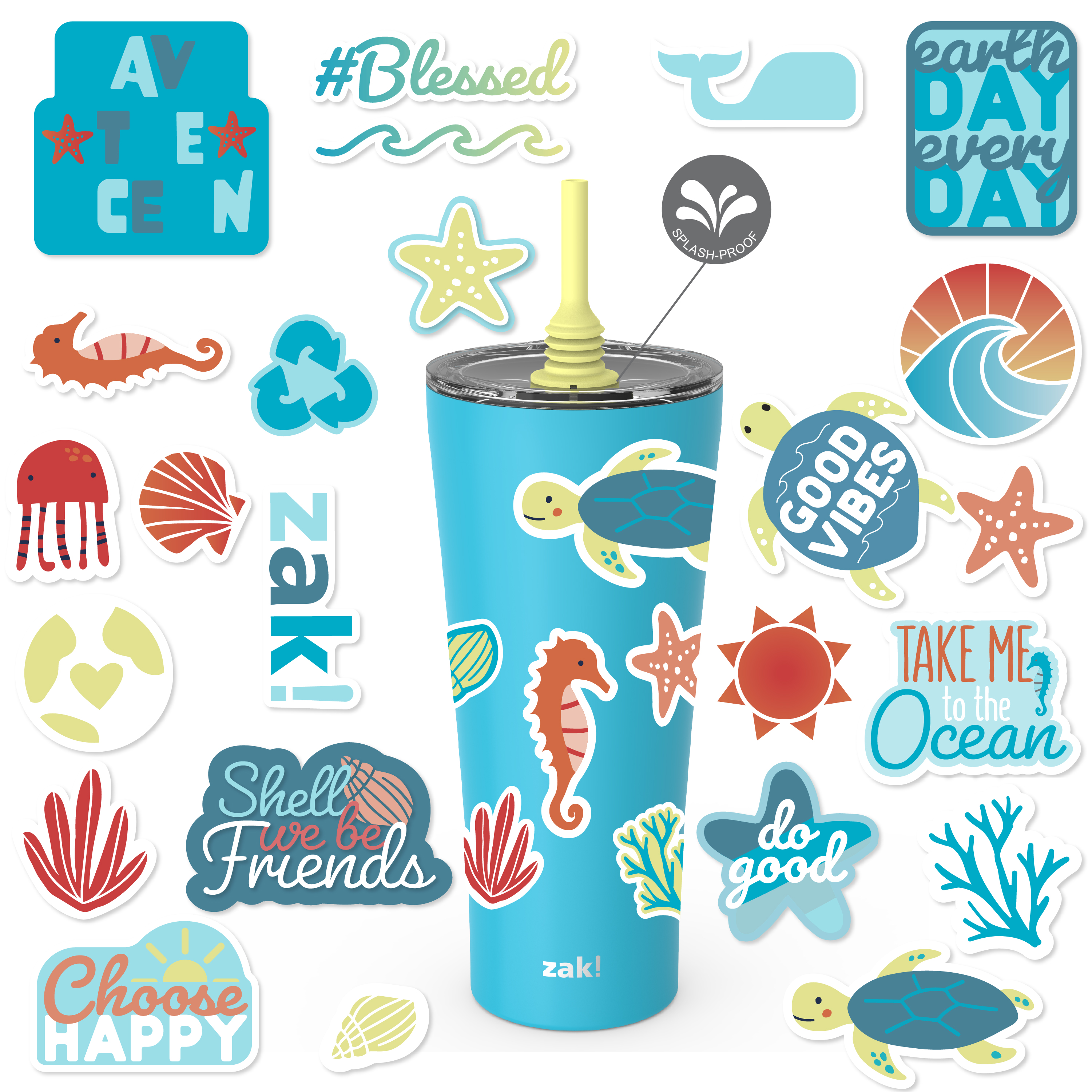 Alfalfa 30 ounce Insulated Tumbler, Ocean Friends slideshow image 1 Alfalfa 30 ounce Insulated Tumbler, Ocean Friends slideshow image 1