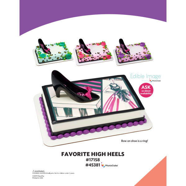 Favorite High Heels The Magic of Cakes® PhotoCake® Enhanced Background and Icing Page