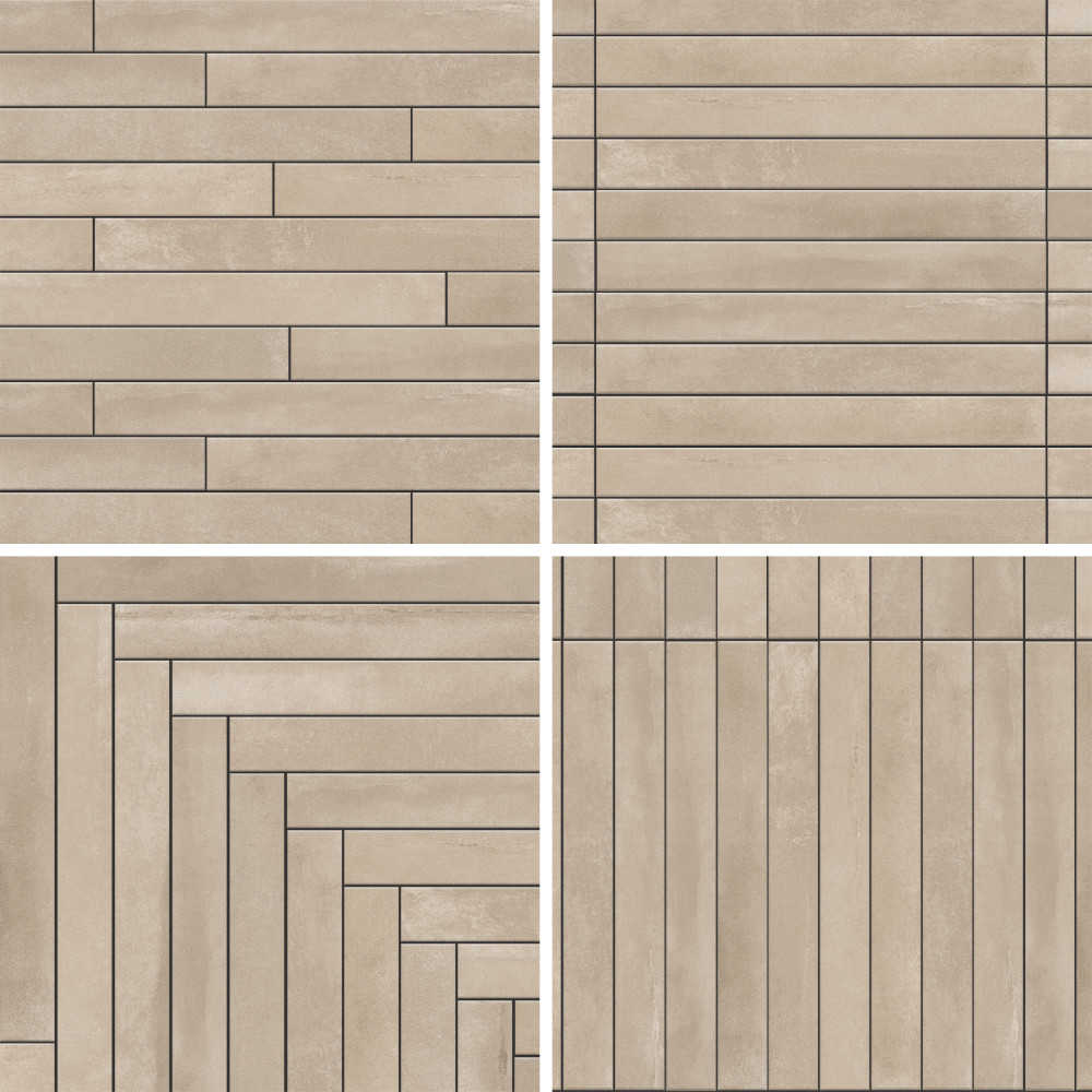 Tucson Beige 1-7/8 in. x 17-3/4 in. Porcelain Floor and Wall Tile
