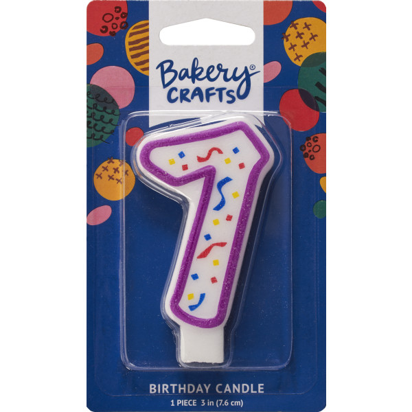 7 Party Purple Numeral Candles