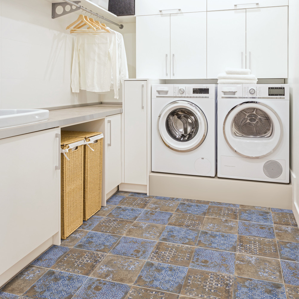 Antigua Deco Terra 13 in. x 13 in. Porcelain Floor and Wall Tile