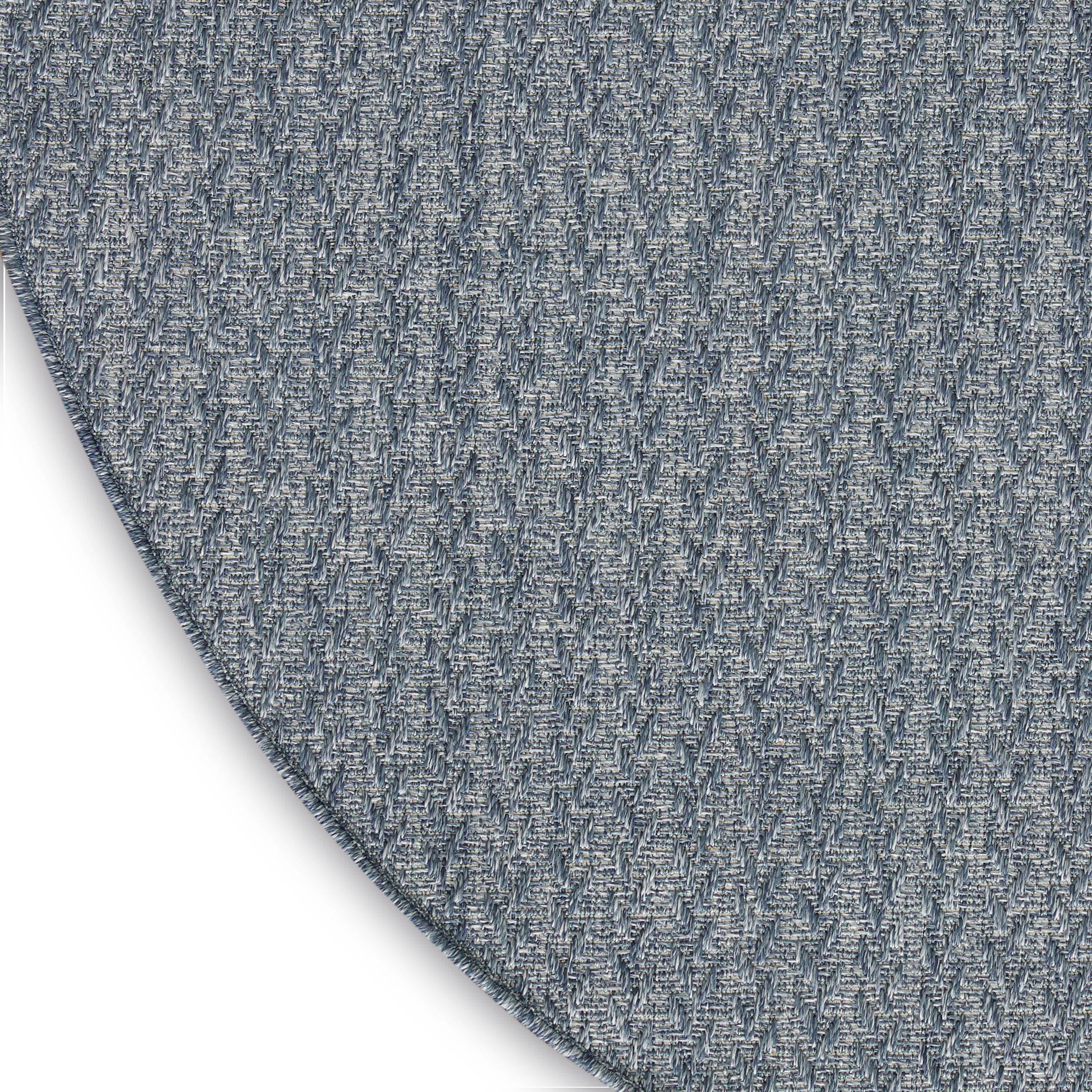 Nourison Tulum 8' x Round Denim Outdoor Rug