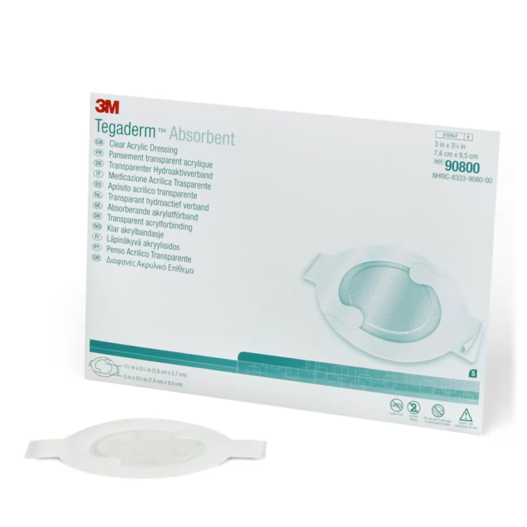 Solventum Corporation DRESSING, TEGADERM ACRYLIC OVAL 3X3 3/4" (10/BX 4BX/CS)