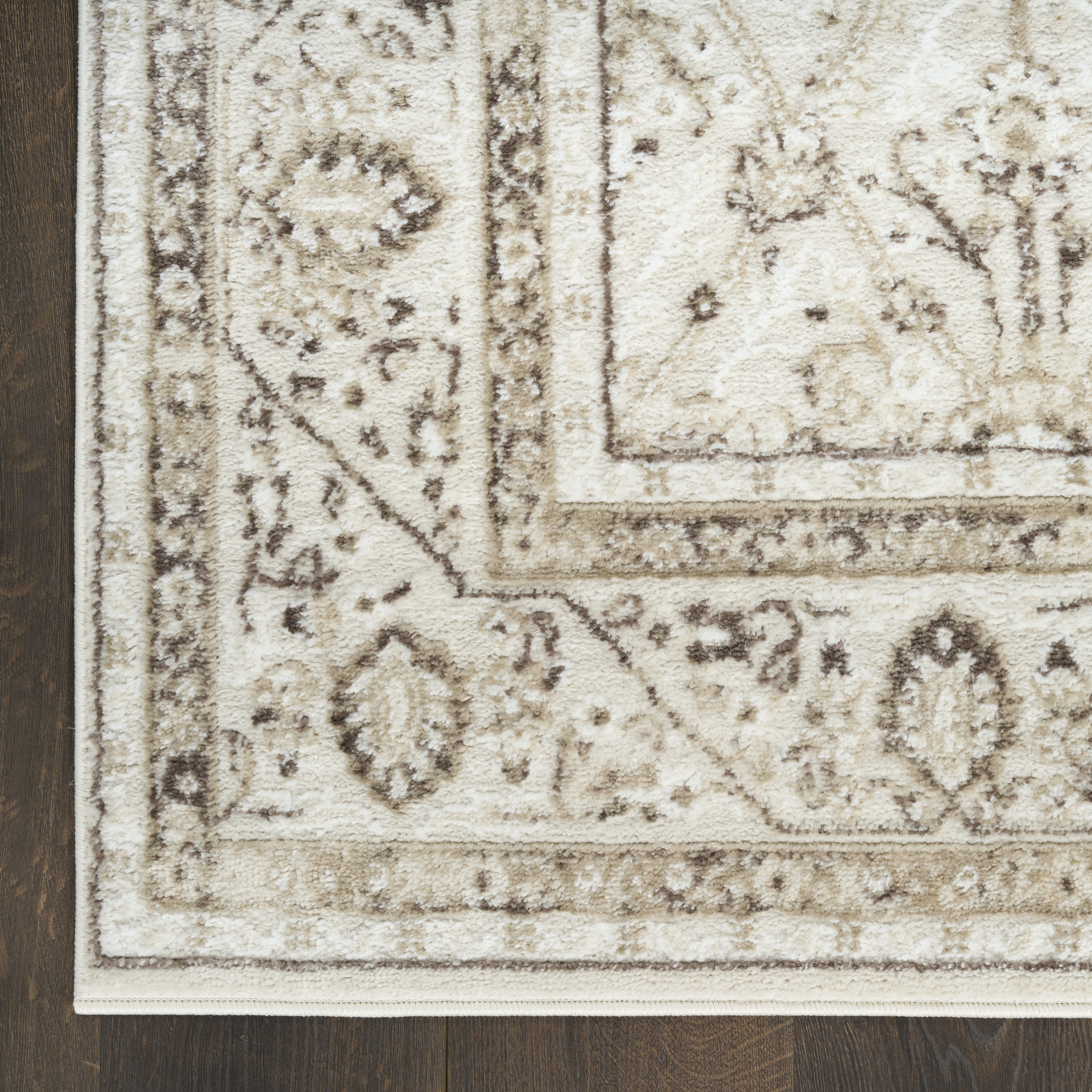 Nourison Dekor 7'10" x 9'10" Ivory Brown Vintage Indoor Rug