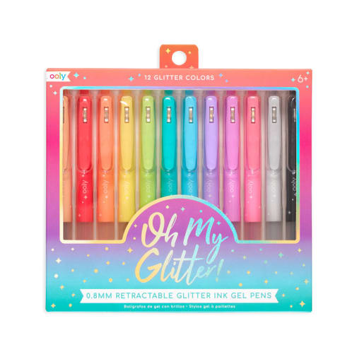 Oh My Glitter! Retractable Gel Pens (pack of 12)
